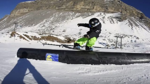 six year old snowboarder