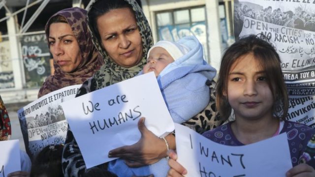 Helinikon refugee camp in Athens