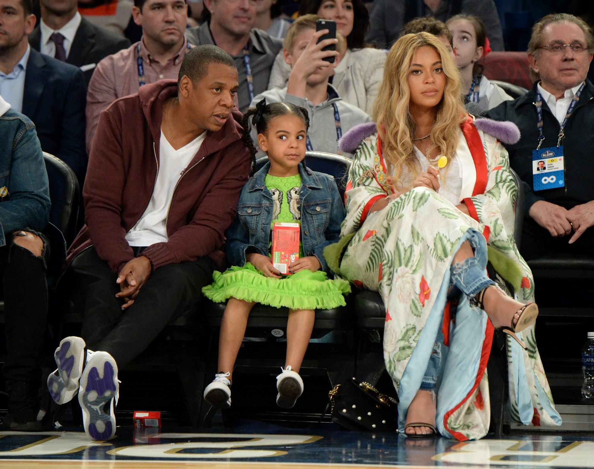 Blue Ivy Has Fun Attending NBA Game With Dad Jay-Z: Pics