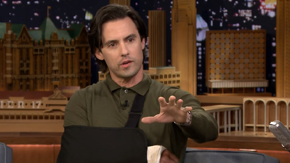 Milo Ventimiglia explained his very prominent arm cast ...