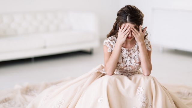 sad bride