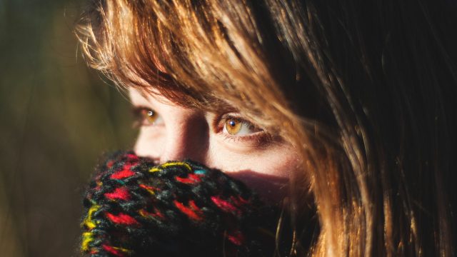 woman with scarf