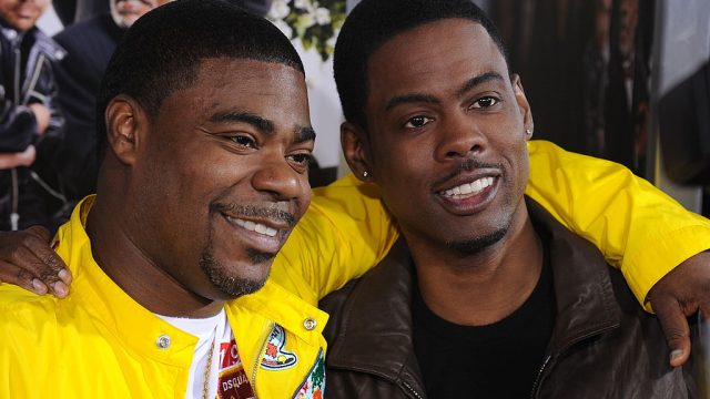 Cast members Tracy Morgan (L) and Chris