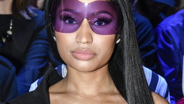 Nicki Minaj pulled a Lil' Kim and hit Fashion Week with one boob out, and  this look is completely killer - HelloGigglesHelloGiggles