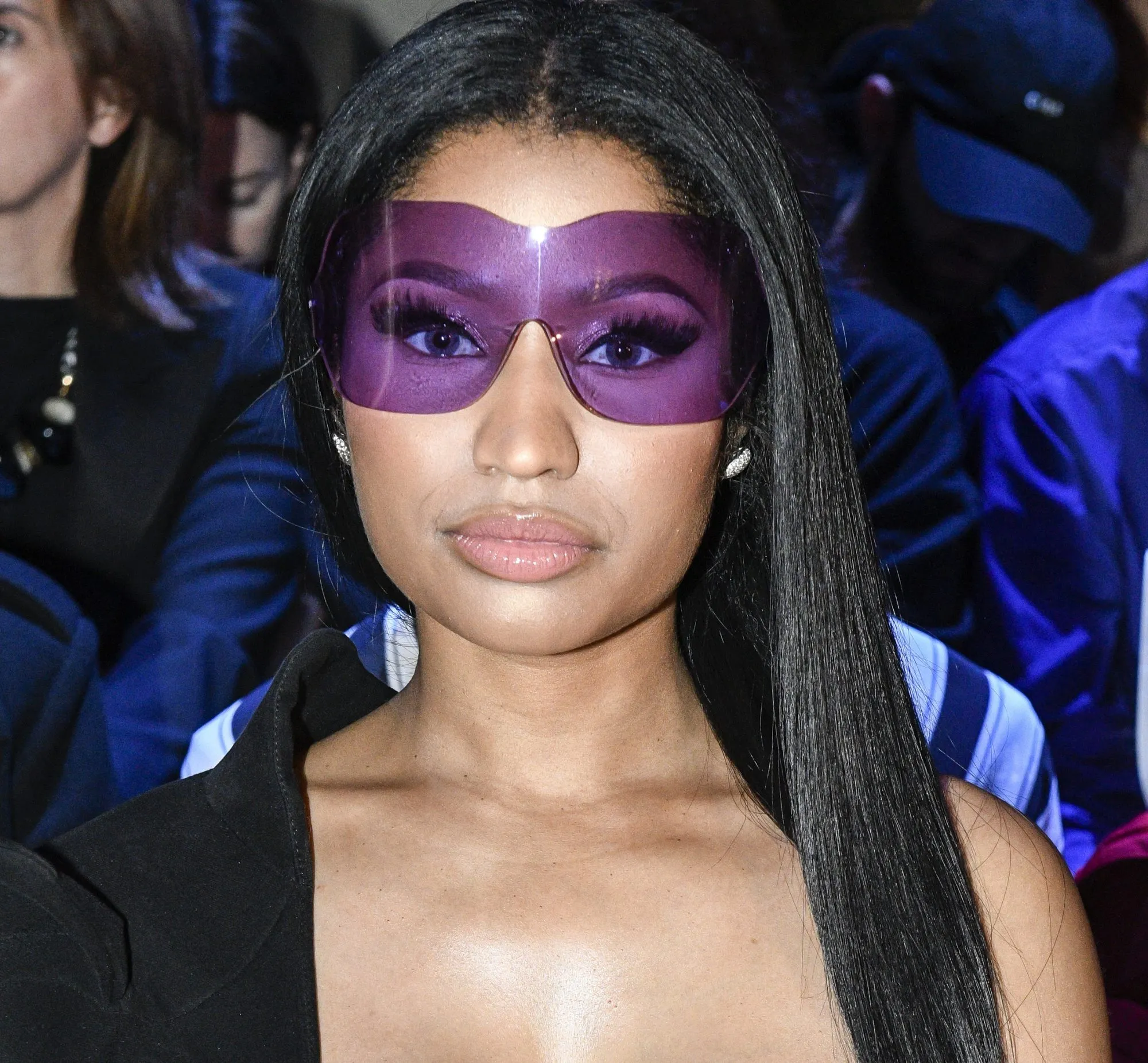 Nicki Minaj pulled a Lil' Kim and hit Fashion Week with one boob out, and  this look is completely killer - HelloGigglesHelloGiggles