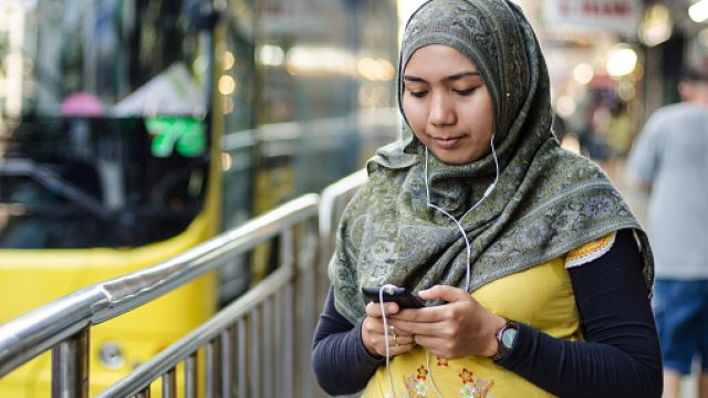 city woman in hijab
