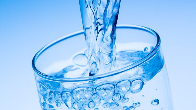 water being poured in a glass
