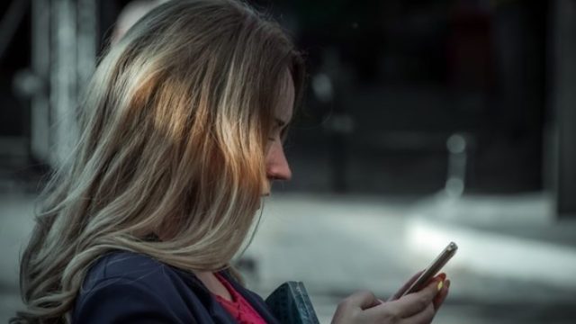 woman texting