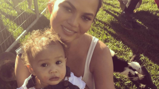 Chrissy Teigen and Luna