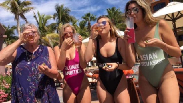 cool grandma on spring break