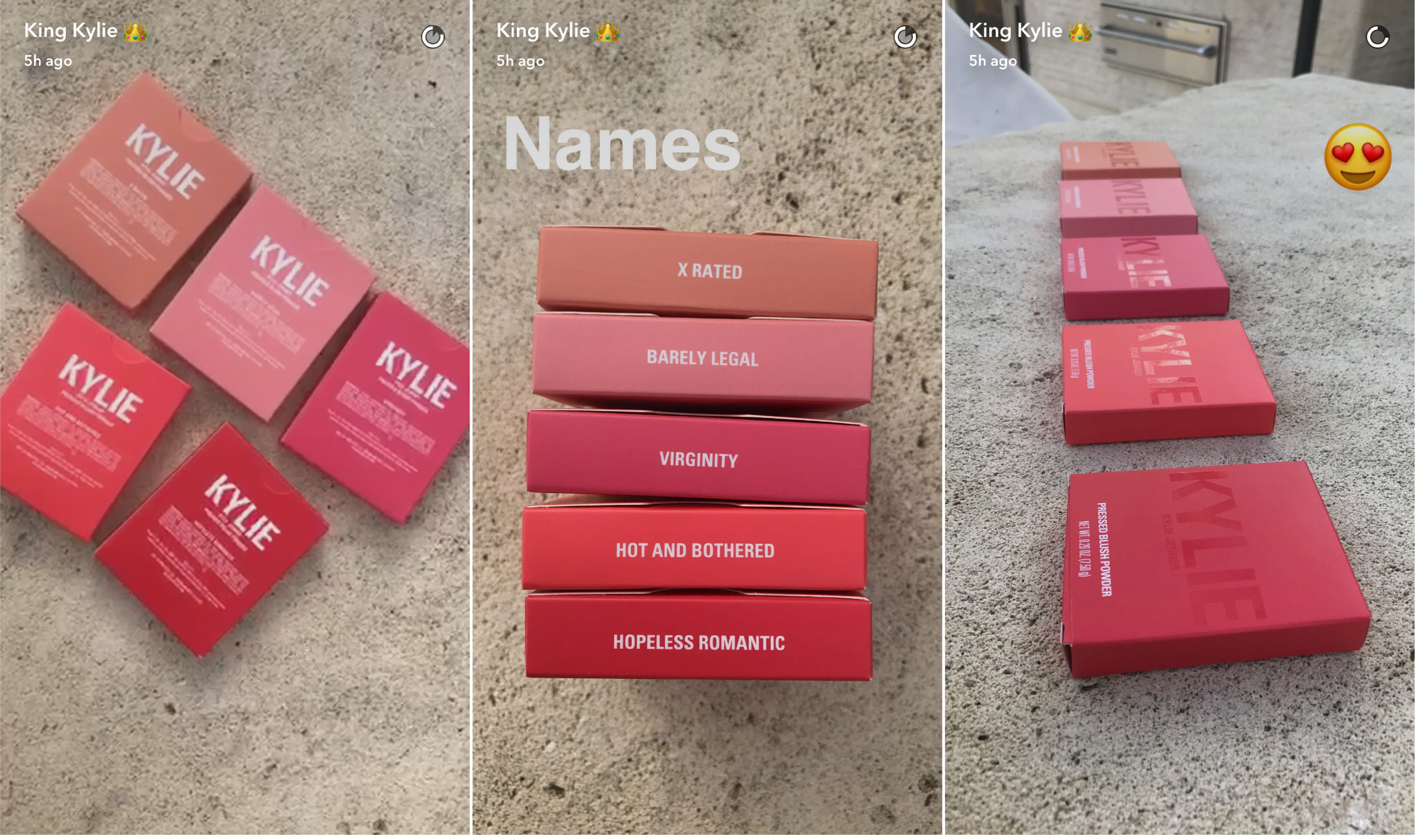 Kylie cosmetics deals blush names