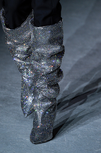 Ysl glitter hot sale boots