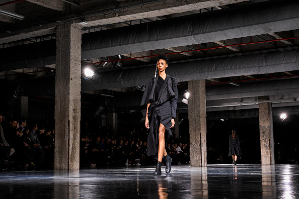 PARIS, FRANCE - MARCH 03:  A model walks the runway during the Yohji Yamamoto show as part of the Paris Fashion Week Womenswear Fall/Winter 2017/2018  on March 3, 2017 in Paris, France.  (Photo by Peter White/Getty Images)