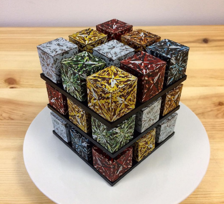 Easy Rubiks Cube Cake - My Recipe Treasures