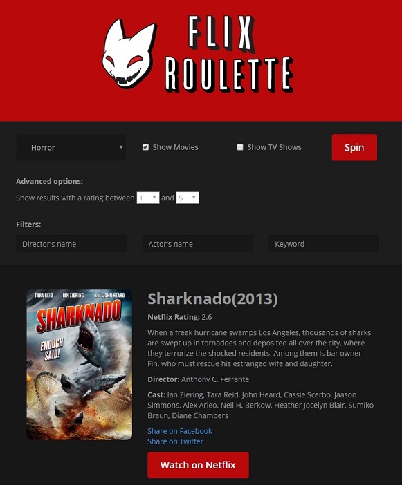 Netflix roulette site sale