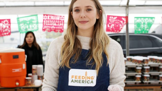 elizabeth olsen, feeding america