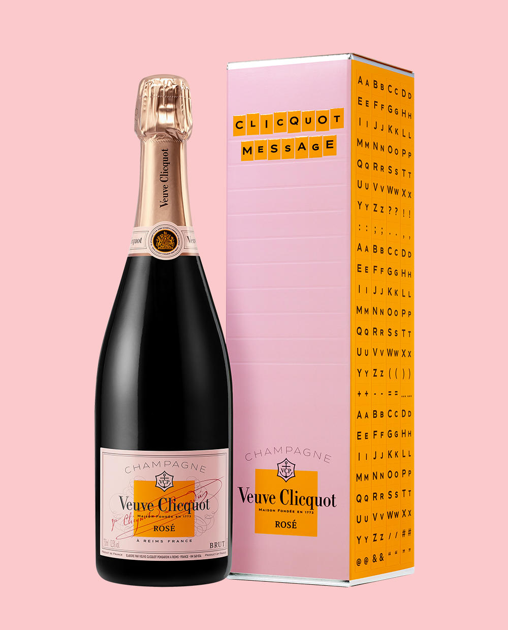 Veuve Clicquot Brut Rose Champagne (Engraved Bottle)