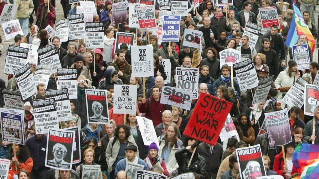 Thousands Protest Against War In Iraq
