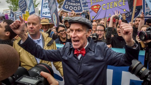 Bill Nye, self styled "science guy", who is helping to lead the March for Science in Washington, DC.