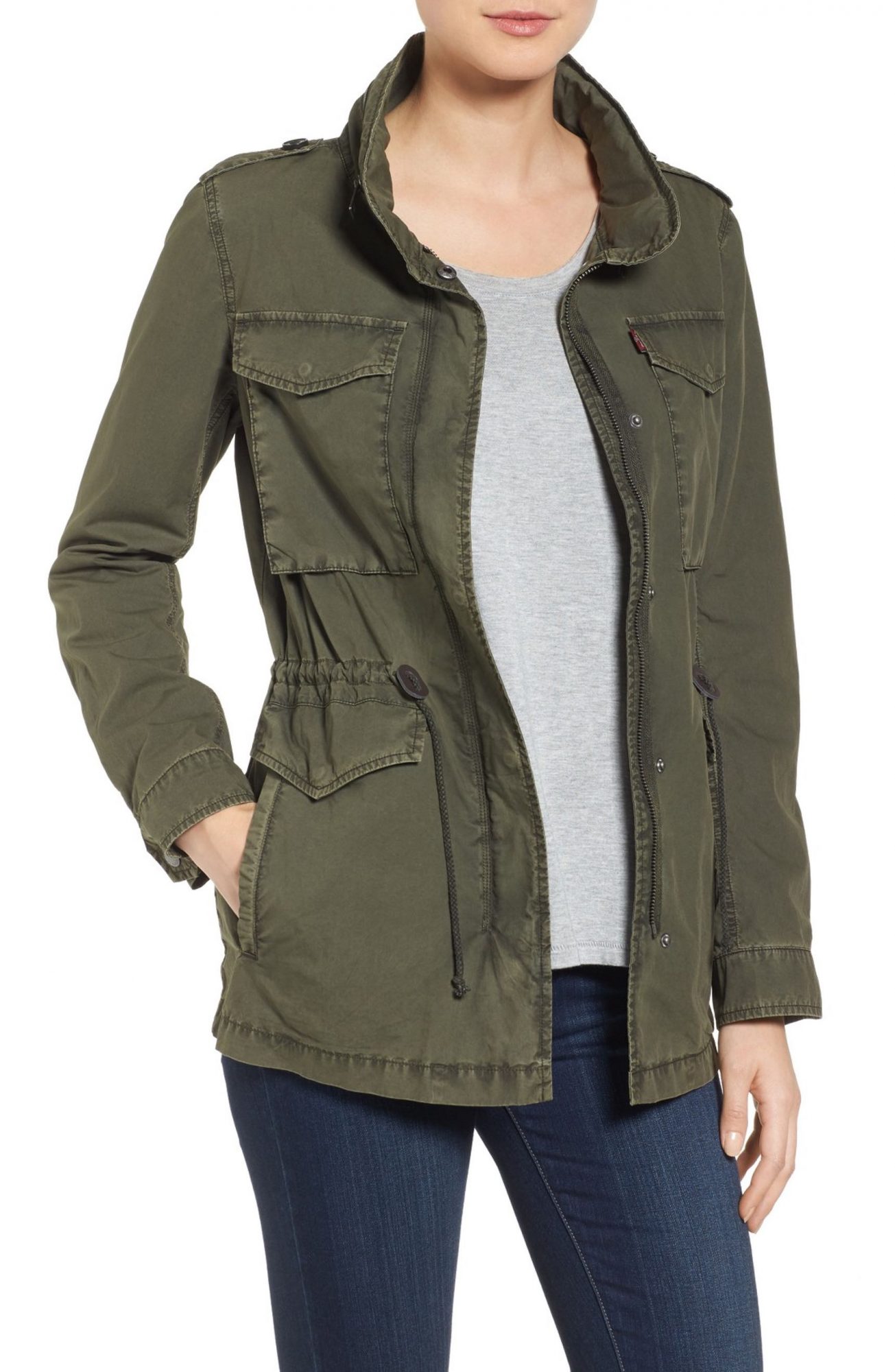 We found 4 affordable versions of Emma Roberts' military-style jacket ...
