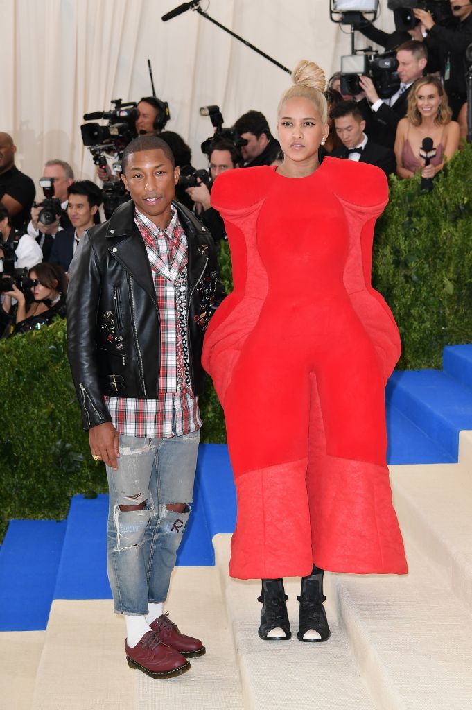 Pharrell Williams and Wife at the Met Gala 2017