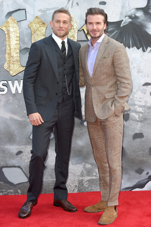 Charlie Hunnam and David Beckham's red-carpet bromance is a sight to ...