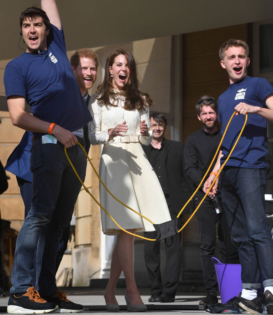 Kate Middleton took part in a water balloon fight at Buckingham Palace ...