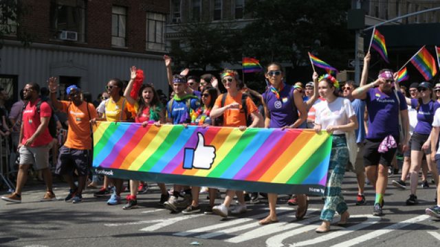 Facebook employees at LGBT pride parade