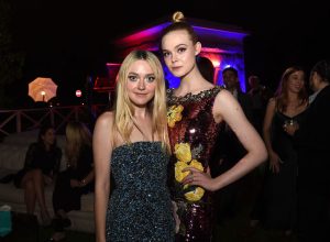 Elle and Dakota Fanning at a party.