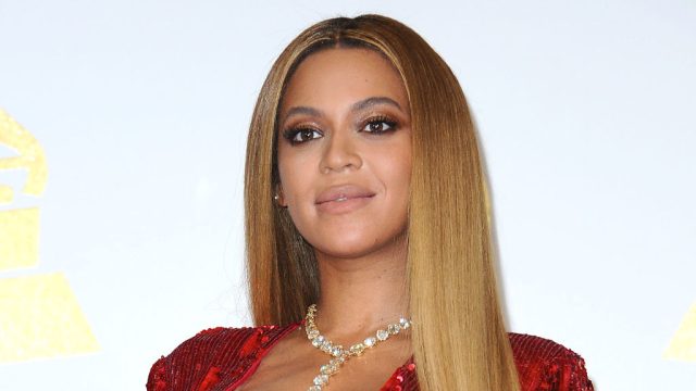 Beyonce on the 2017 Grammys red carpet.