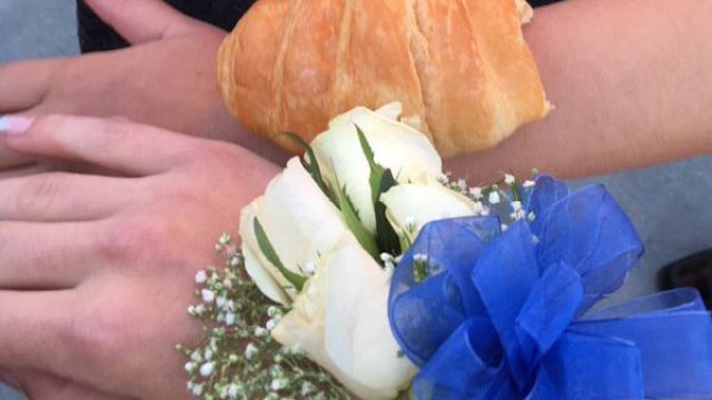 Teens are wearing croissants to prom