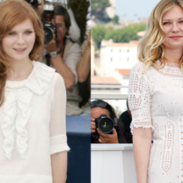 Kirsten Dunst at Cannes then vs now.