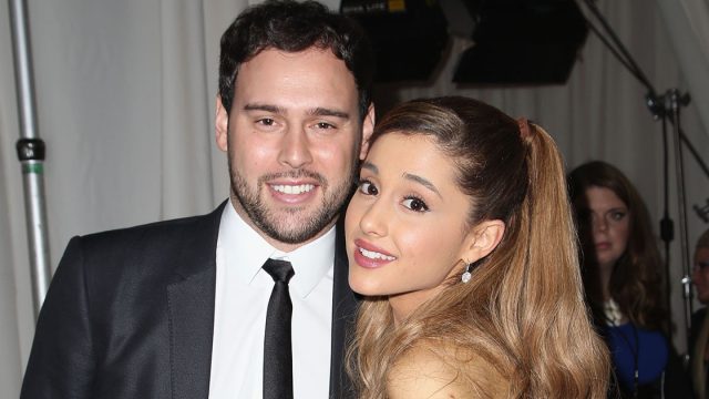 Ariana Grande with her manager Scooter Braun