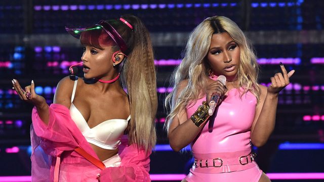 Nicki Minaj and Ariana Grande at the MTV VMAs