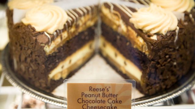 The Cheesecake Factory's newest addition, Reese's Peanut Butter Chocolate Cake Cheesecake, is revealed on National Cheesecake Day at The Cheesecake Factory on July 29, 2010 in Virginia Beach, Virginia.