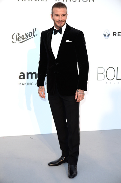 David Beckham is rocking the world's tiniest man bun at Cannes ...