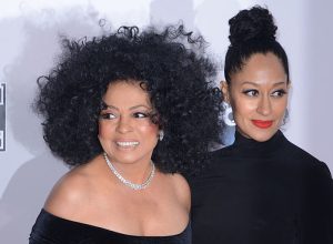 Mother and daughter Diana Ross and Tracee Ellis Ross pose on the red carpet together.
