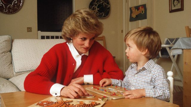 Image of Prince William and Princess Diana