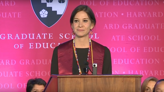 Oglala-Lakota graduate Megan Red Shirt-Shaw speaks up for education at Harvard commencement speech
