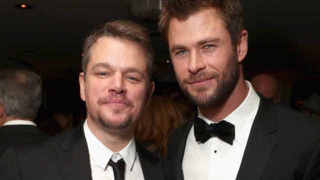 Image of Matt Damon and Chris Hemsworth