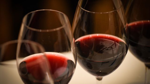 two glasses of red wine