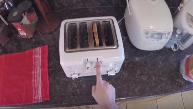 making toast