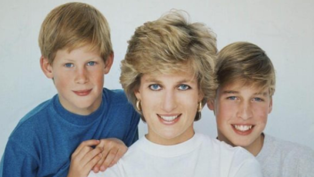 Image of Prince William, Prince Harry, and Diana
