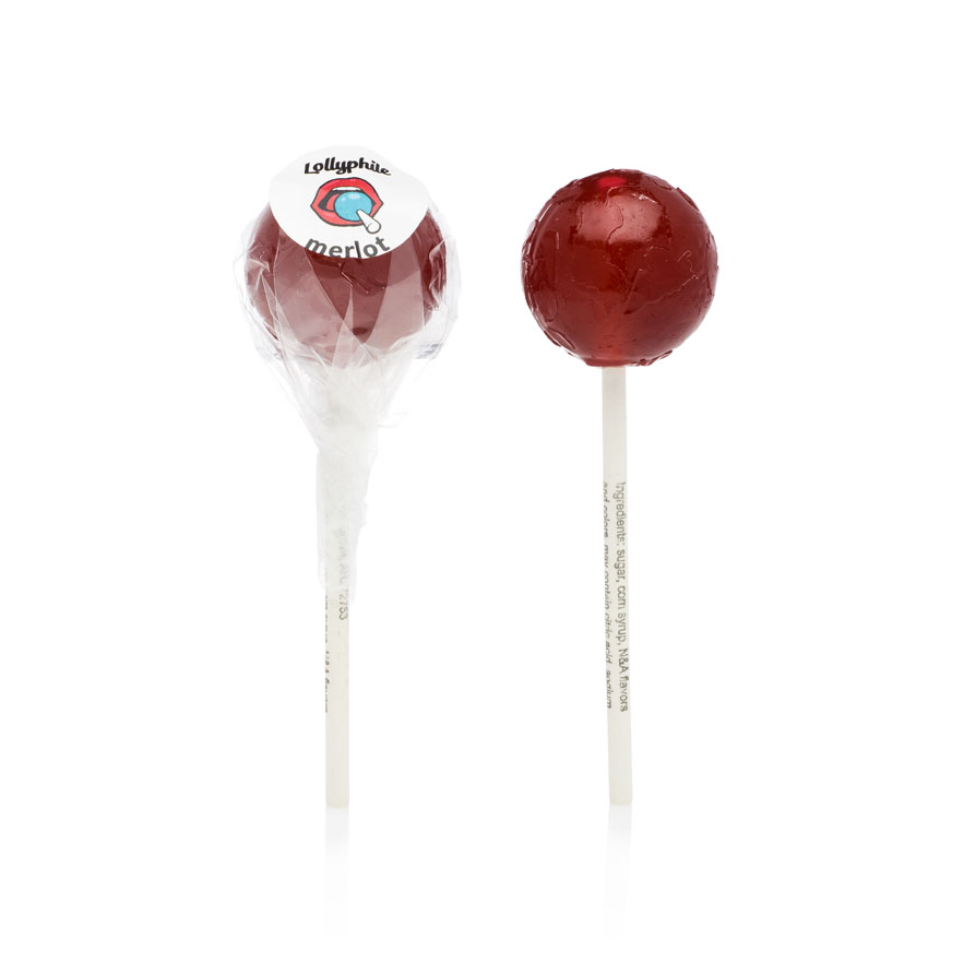 This brand makes wine-flavored lollipops, and we'll cheers to that ...