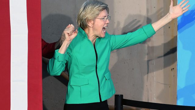 Elizabeth Warren Campaigns For Hillary Clinton In Las Vegas