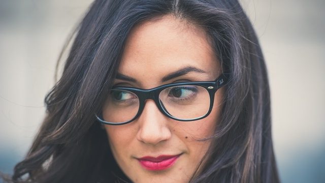 Woman with glasses
