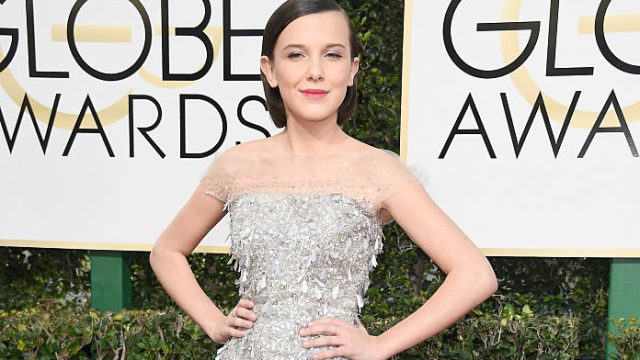 Millie Bobby Brown at the Golden Globes.