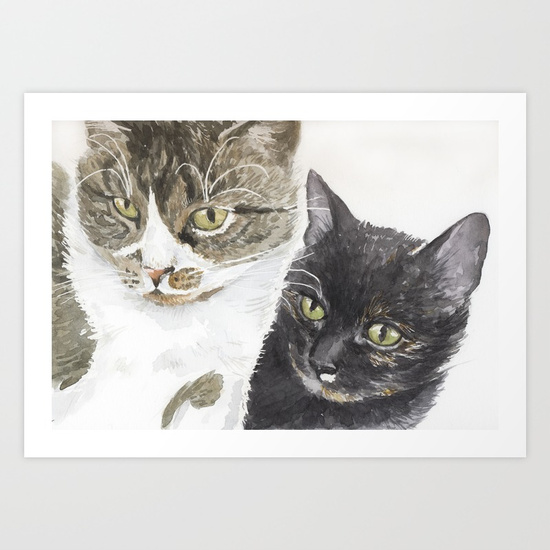 two-cats-tabby-and-tortie-prints.jpg