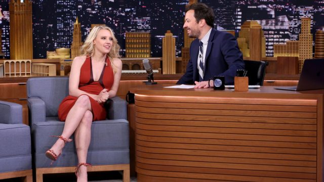 THE TONIGHT SHOW STARRING JIMMY FALLON -- Episode 0689 -- Pictured: (l-r) Actress Kate McKinnon during an interview with host Jimmy Fallon on June 9, 2017 -- (Photo by: Andrew Lipovsky/NBC/NBCU Photo Bank)