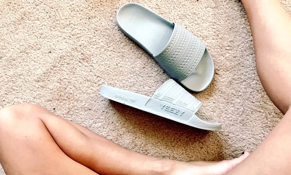 These are the Yeezy slides that are impossible to buy and a